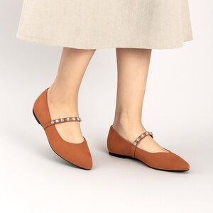 989- Rag & Co Handcrafted Ballerina Assisi Tan Color Size 8 Made In India NWT